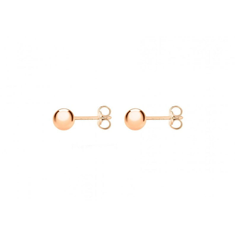 18ct Rose Gold 3mm Ball Stud Earrings