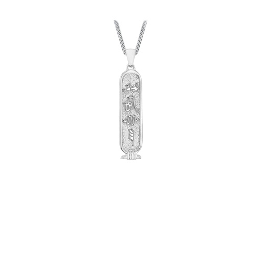 Sterling Silver Hieroglyphics 'Love' Cartouche Pendant