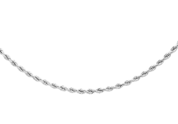 9ct White Gold 030 Rope Chain