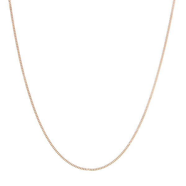 Sterling Silver Rose Gold Plated 60 Trace Chain