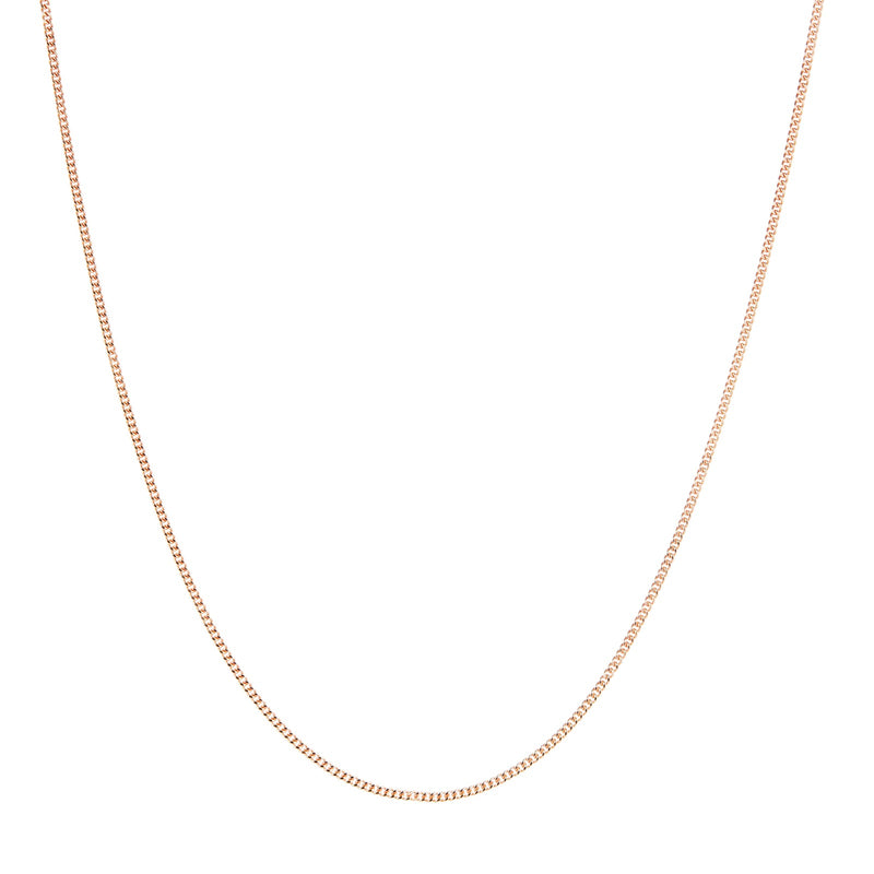 Sterling Silver Rose Gold Plated 60 Trace Chain