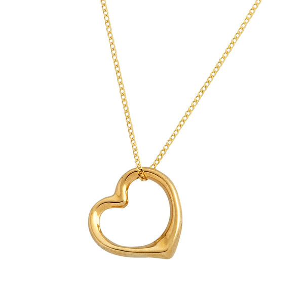 9ct Yellow Gold Heart Slider Pendant