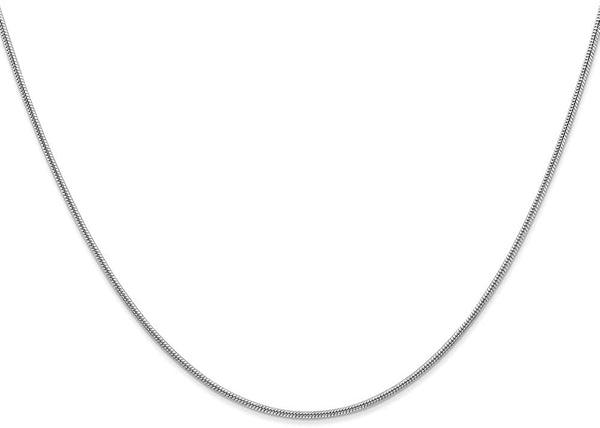 18ct White Gold Slim Snake Chain