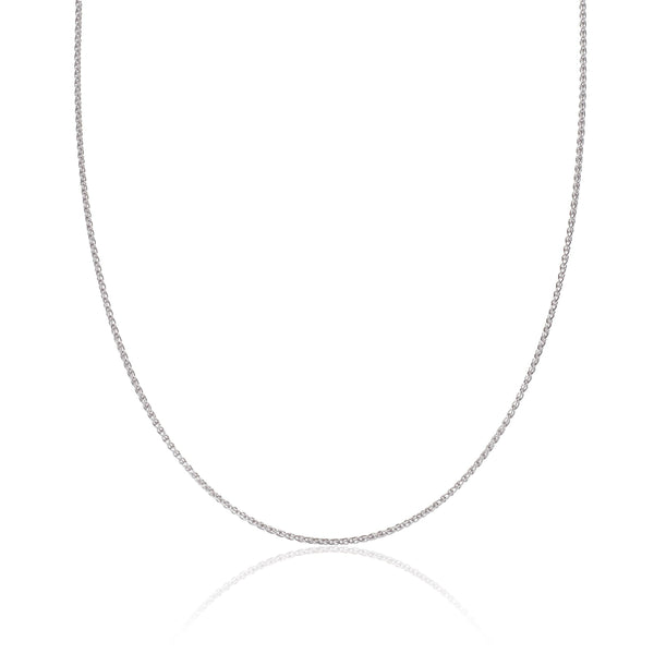 Sterling Silver Rhodium Plated Spiga Chain