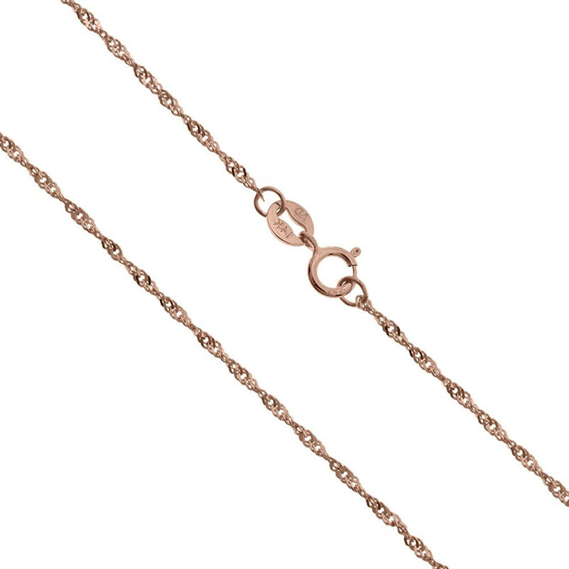 9ct Rose Gold 2.3mm Twist Curb Chain