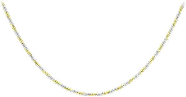 9ct 2-Colour Gold Twisted Chain