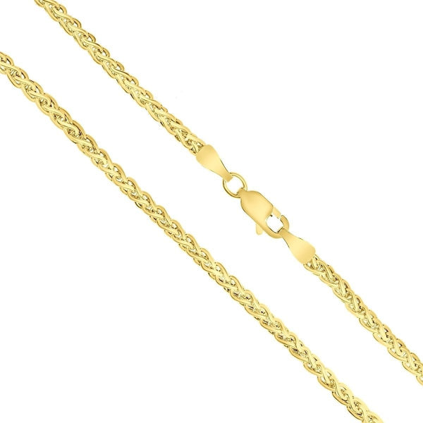 9ct Yellow Gold Wheat Spiga Chain